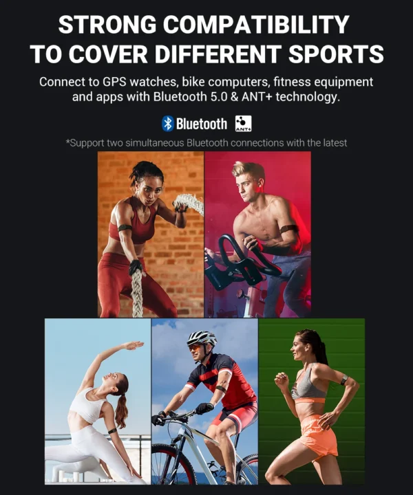 COOSPO HW9 Armband Heart Rate Monitor – HR Zones & Calories for Cycling Fitness Peloton Zwift Wahoo