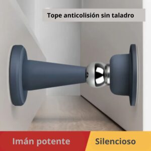 Tope de puerta sin taladro para habitación, puerta de dormitorio, protección de pared fija, anticolisión, tapón de suelo de succión fuerte de silicona para el hogar